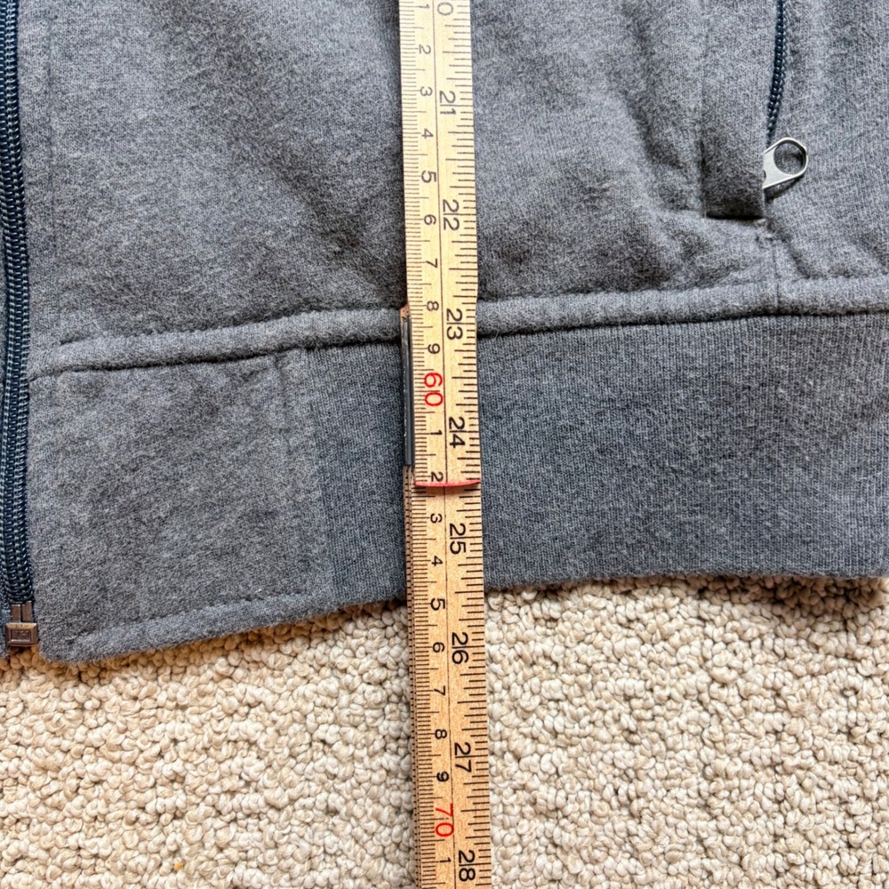 Polo Ralph Lauren Y2K Gray Track Jacket Side Stripe Full Zip Fleece Medium - Picture 4 of 4